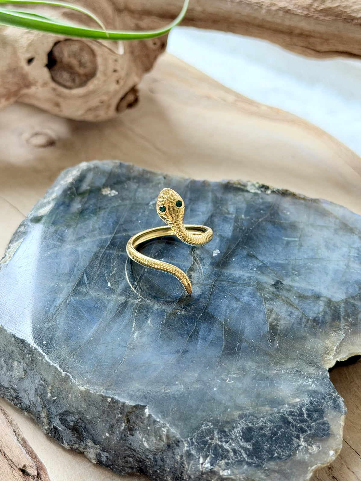 Gold Stainless Snake Ring