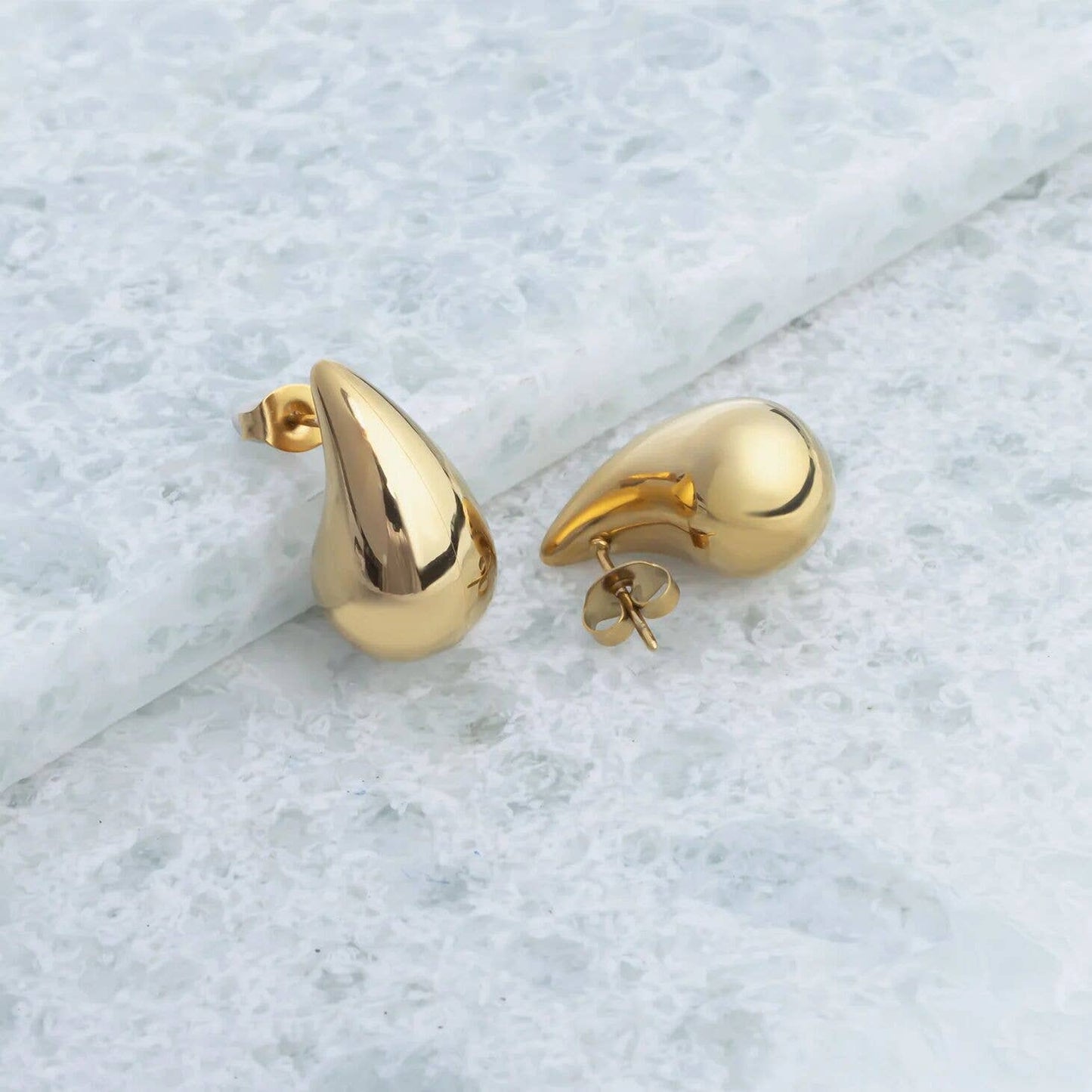 Stainless Steel Tear Drop Earrings