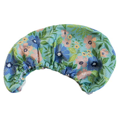 Garden in Turquoise - Hair Towel Wrap