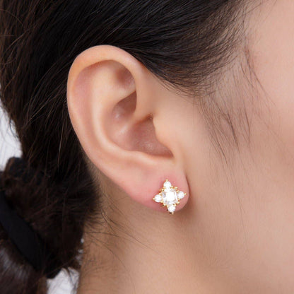 18K Gold Filled + Zircon Star Earrings