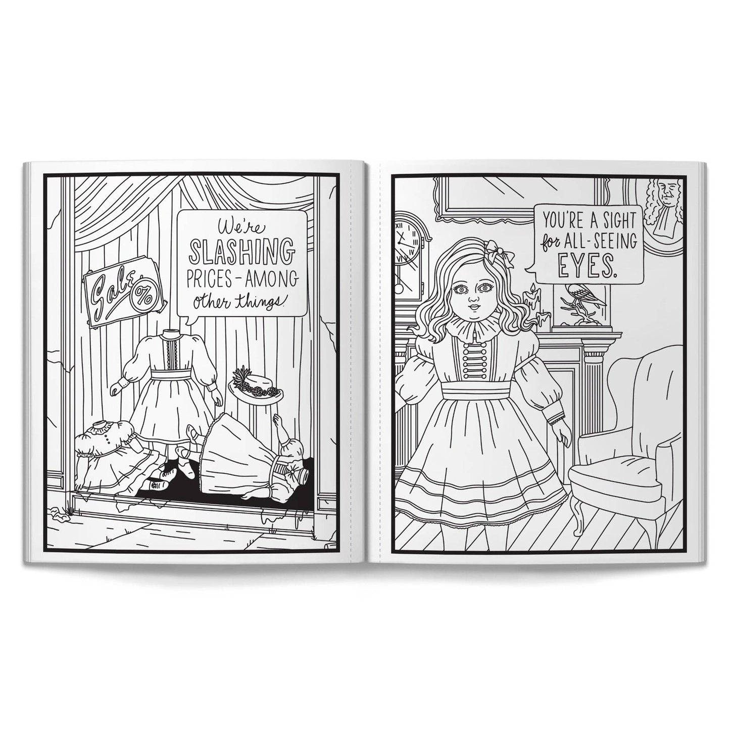 Brass Monkey Haunted Dolls Coloring Book