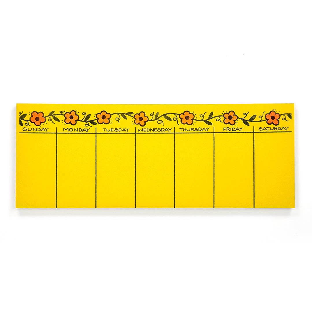 Floral Vine Weekly Planner Pad