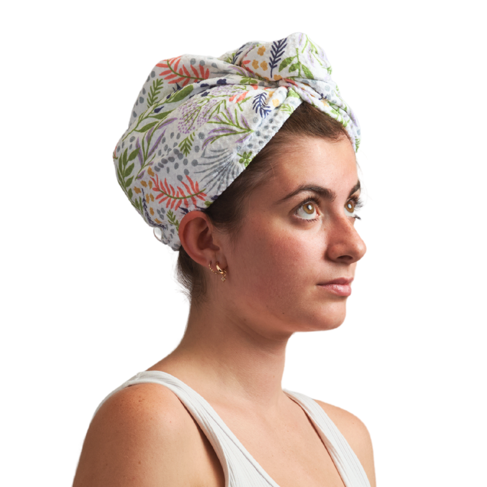 Floral in Lilac - Hair Towel Wrap
