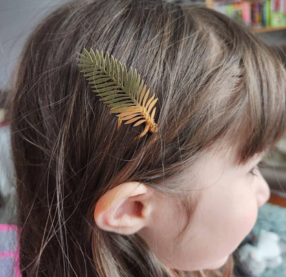 Detailed Fern Frond Decorative Hair Comb