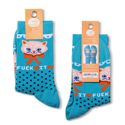 Fuck it Kitty Crew Socks
