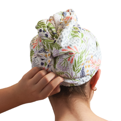 Floral in Lilac - Hair Towel Wrap