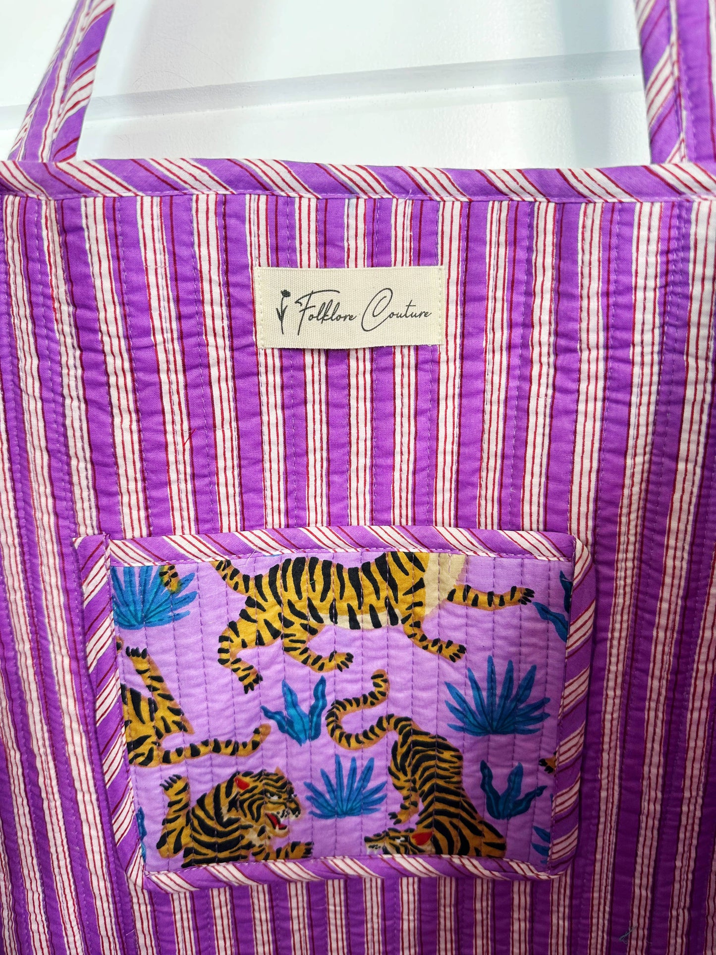 Purple Tiger Tote Bag