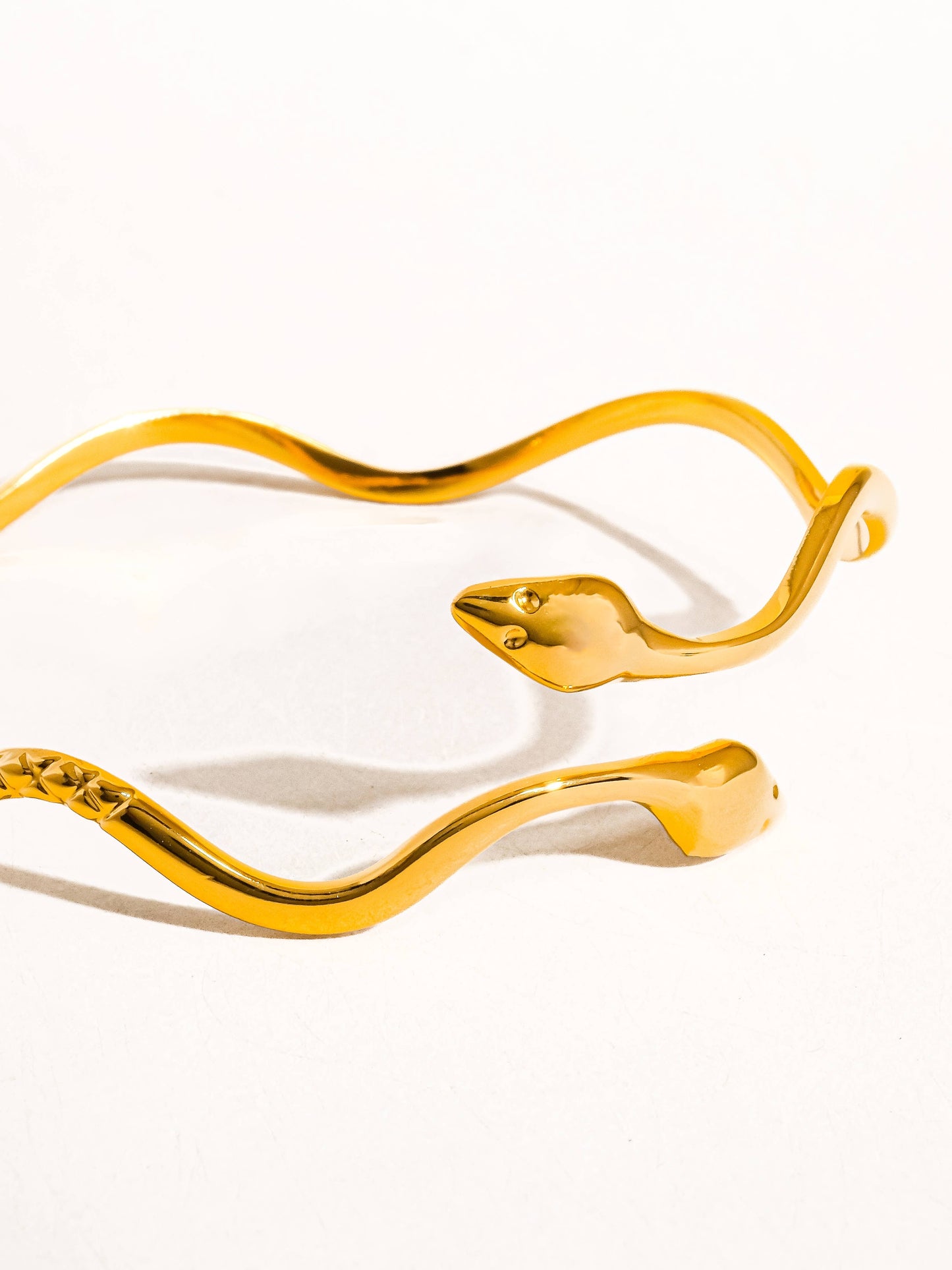 Gold Wavy Snake Bracelet