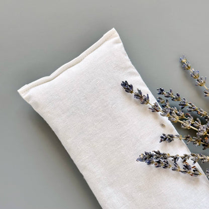 Gray Floral Organic Lavender and Flaxseed Eye Pillow