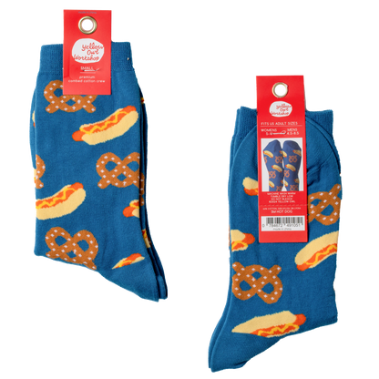 Hot Dog & Pretzel Crew Socks