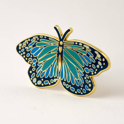 Blue Morpho Butterfly Lapel Pin