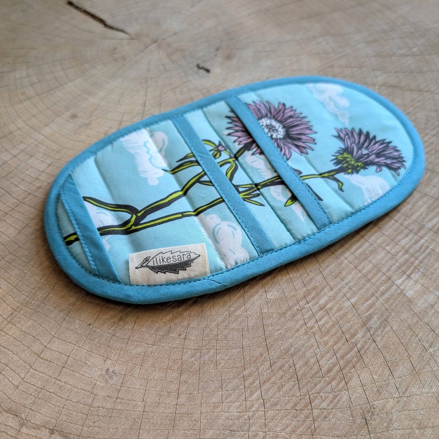 pot holder | aster flower & clouds