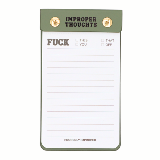 Tear Off Sheet Notepad: Fuck Notes