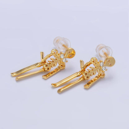 Skeleton Stud Earrings
