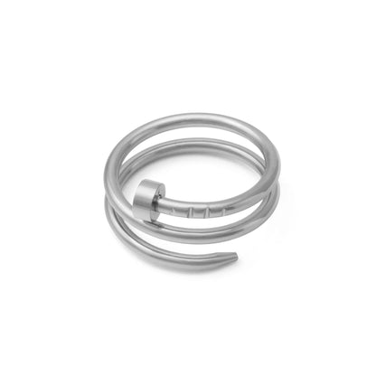 Stainless Steel Twisted Nail Ring