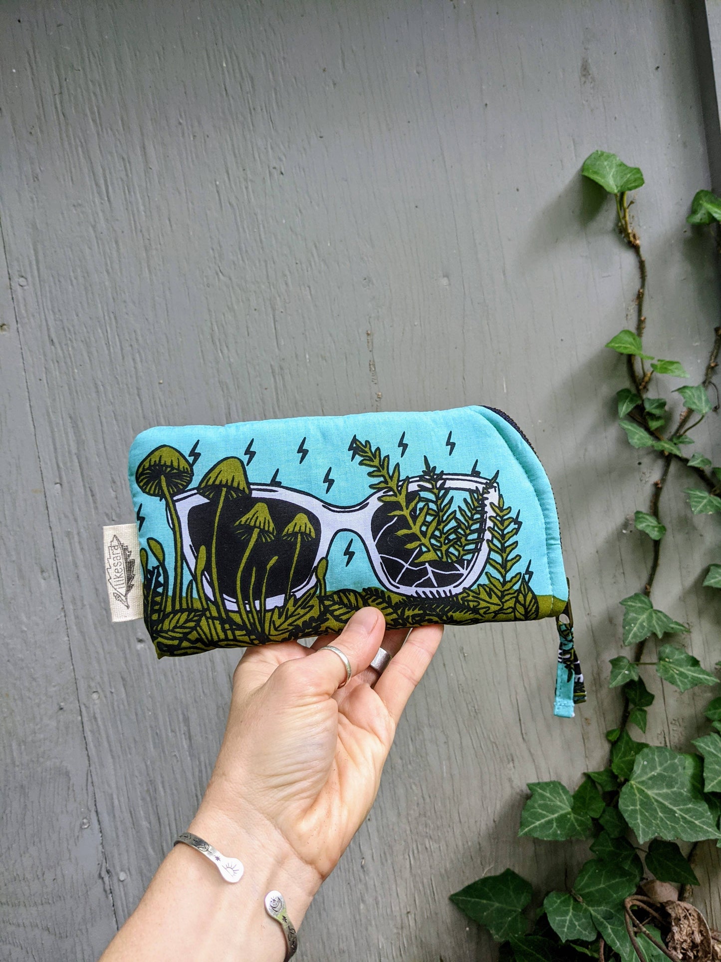 Glasses case | green & blue glasses