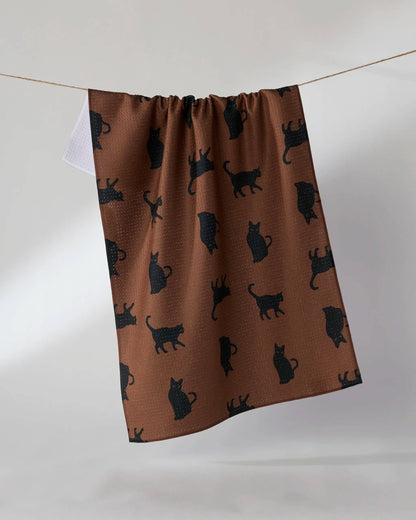 Geometry Tea Towel - Witch's Cat
