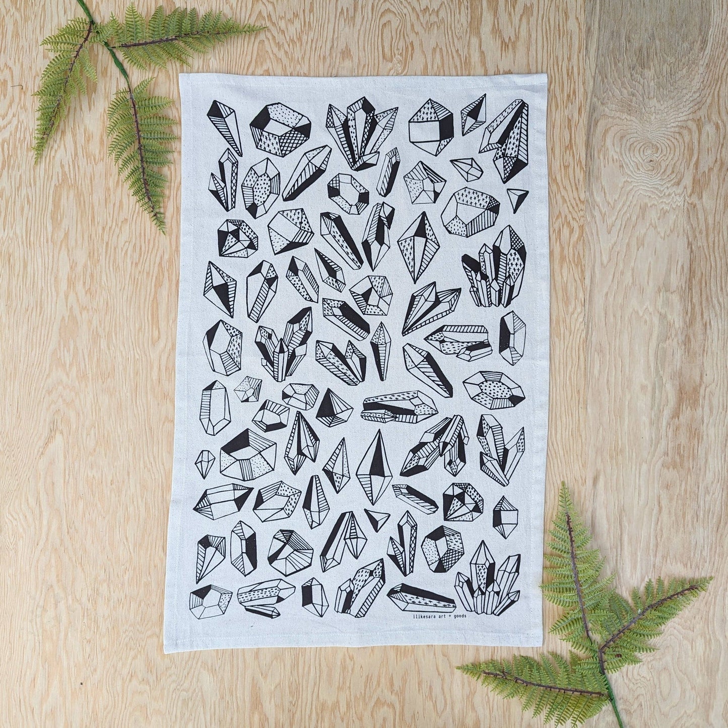 Tea towel | gem - crystal pattern