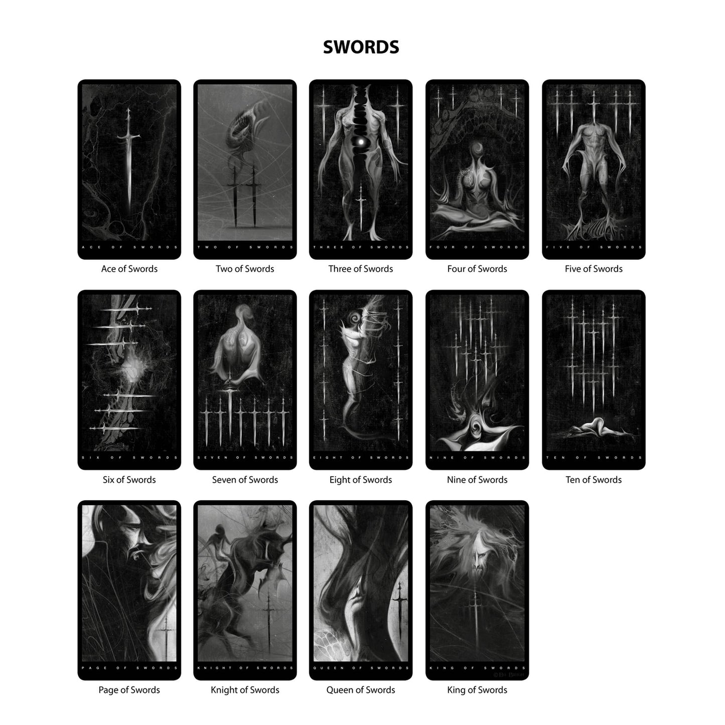 Black Tarot Modern Tarot Cards Deck