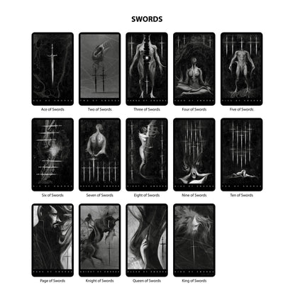 Black Tarot Modern Tarot Cards Deck