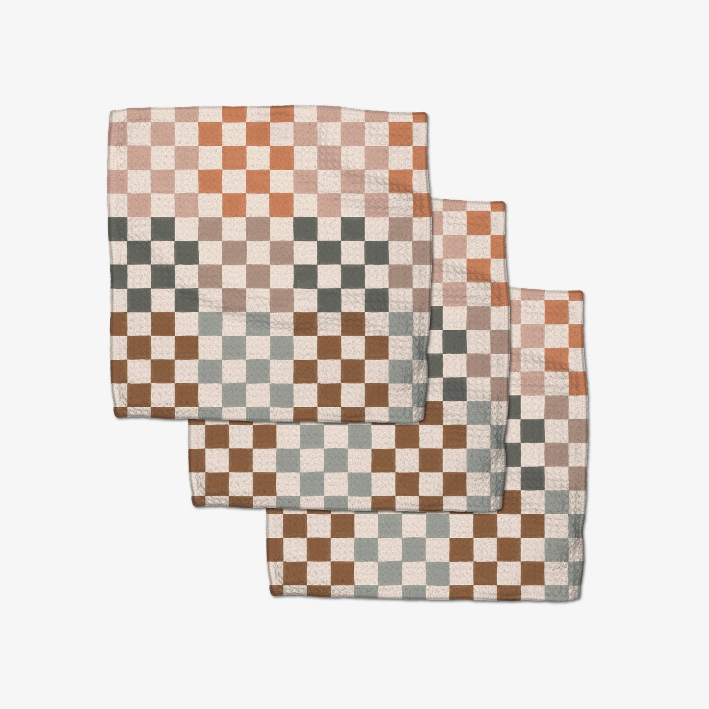 Autumn Checkers- Geometry Dishcloth Set