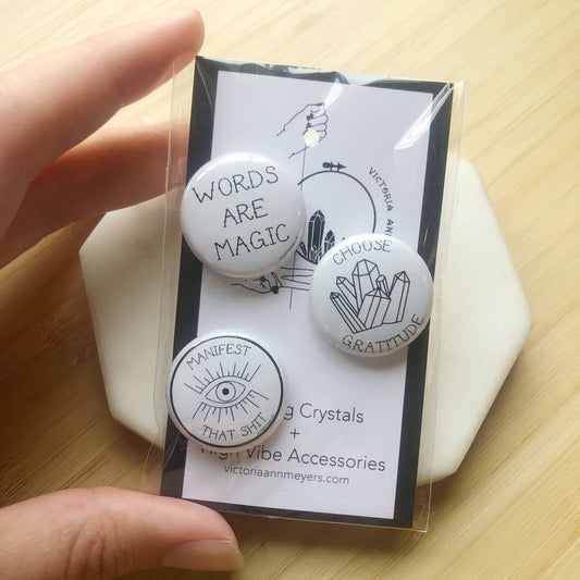 Monochrome Pin Pack (White)