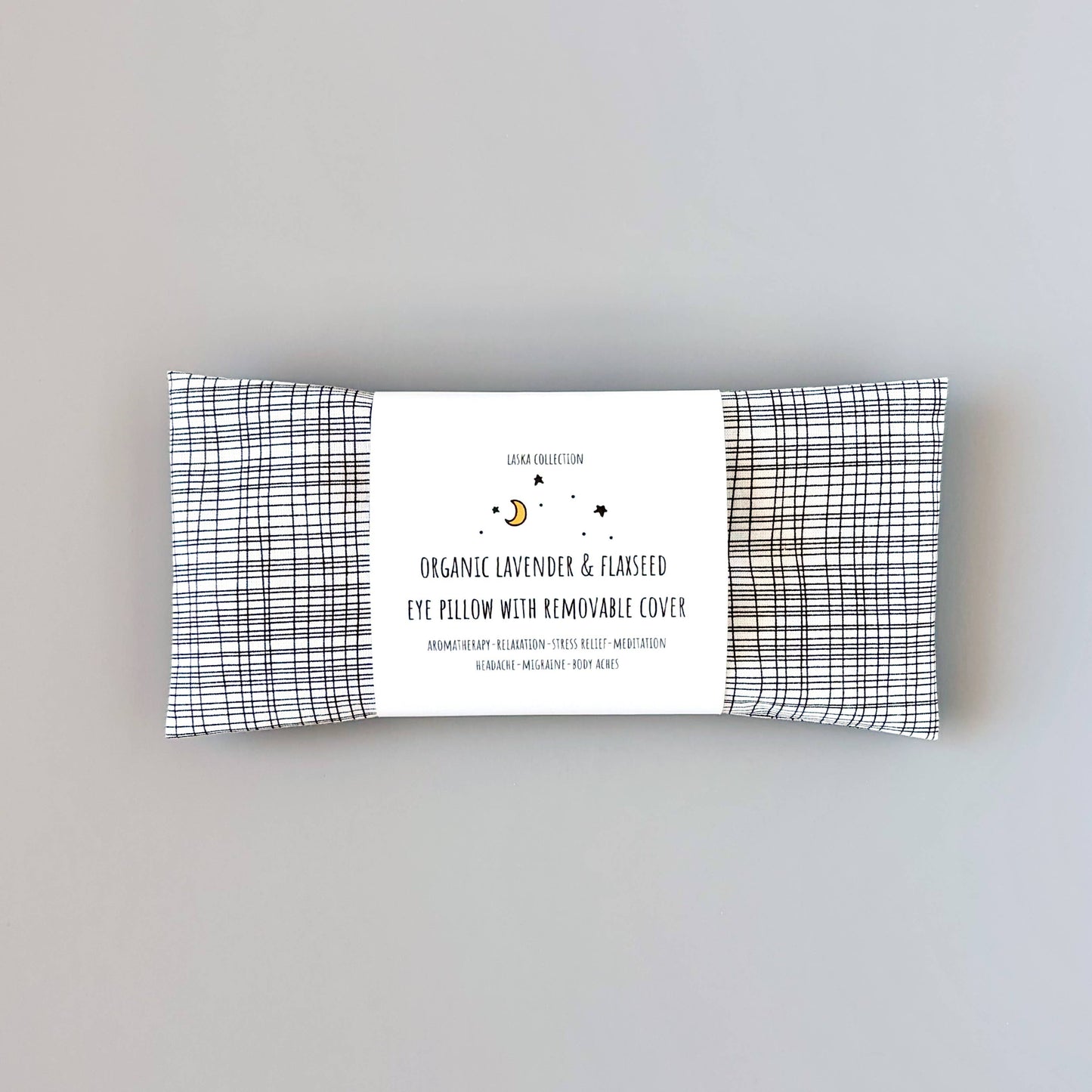 Black + White Lavender Eye Pillow