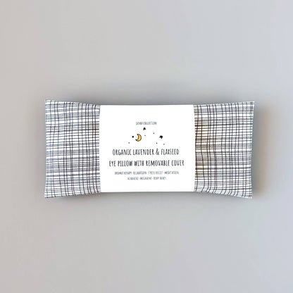 Black + White Lavender Eye Pillow