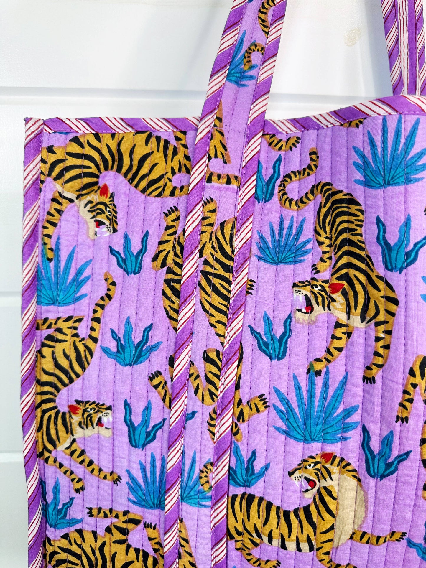 Purple Tiger Tote Bag