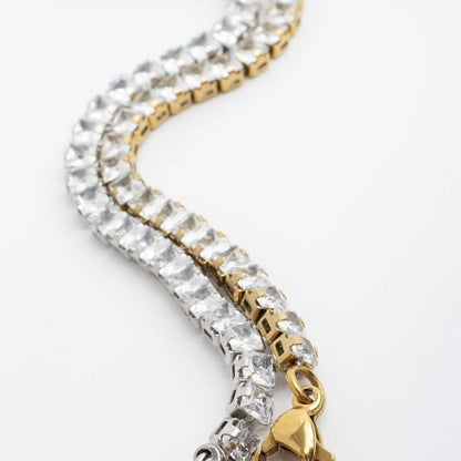 Emerald Cut Cubic Zirconia Tennis  Bracelet