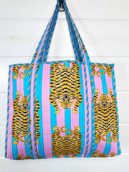 Cotton Candy Tiger Tote Bag