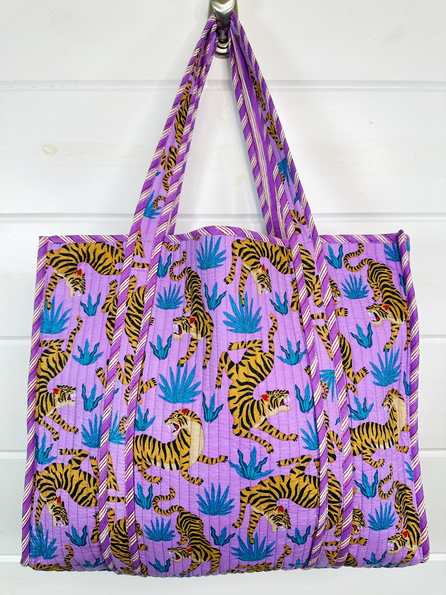 Purple Tiger Tote Bag