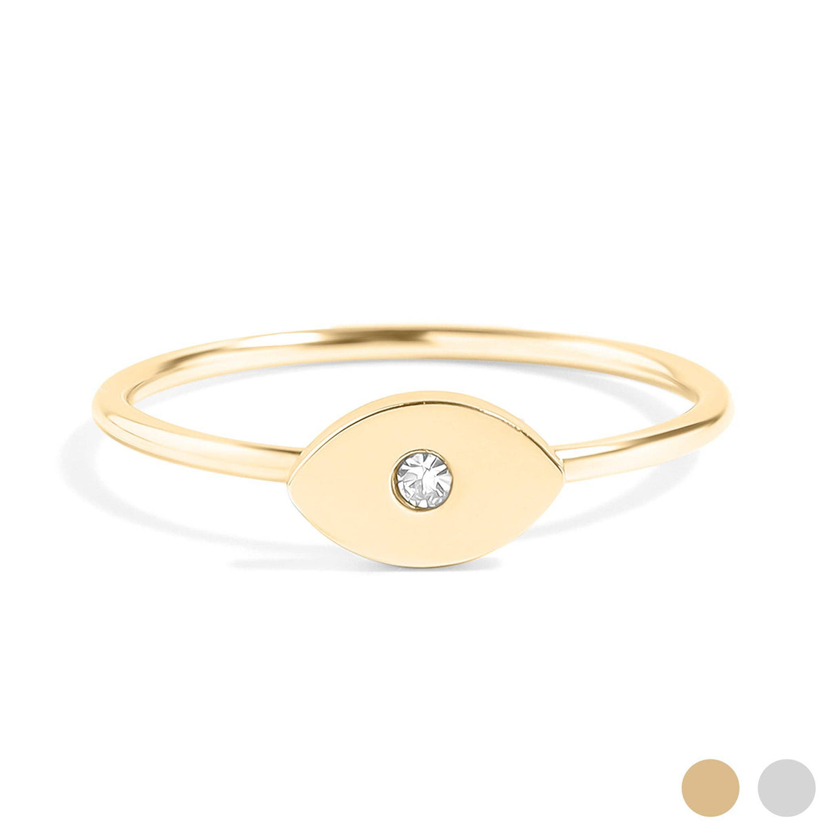 Stainless Steel Evil Eye Ring